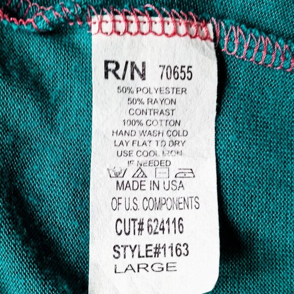 RARE Vintage Sparkle & Fade Turquoise/Pink Eyelet Crochet Women's Summer Top - Picture 10 of 10